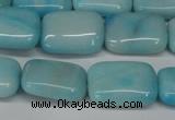 CLR392 15.5 inches 10*14mm rectangle dyed larimar gemstone beads