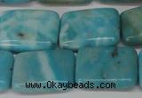 CLR395 15.5 inches 15*20mm rectangle dyed larimar gemstone beads