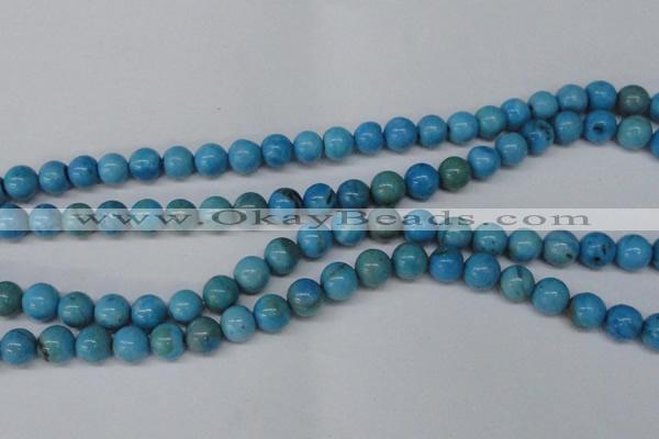 CLR402 15.5 inches 8mm round dyed larimar gemstone beads