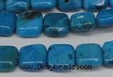 CLR430 15.5 inches 10*10mm square dyed larimar gemstone beads