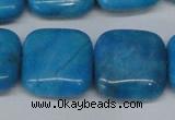 CLR436 15.5 inches 25*25mm square dyed larimar gemstone beads