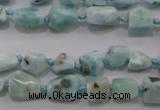 CLR46 15.5 inches 6*7mm – 10*12mm nuggets natural larimar beads