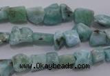 CLR47 15.5 inches 5*7mm – 10*12mm nuggets natural larimar beads