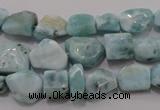 CLR48 15.5 inches 6*7mm – 10*14mm nuggets natural larimar beads