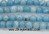 CLR600 15.5 inches 4mm round imitation larimar beads wholesale