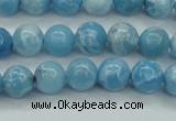 CLR601 15.5 inches 6mm round imitation larimar beads wholesale