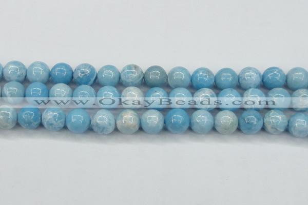 CLR605 15.5 inches 14mm round imitation larimar beads wholesale