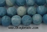 CLR612 15.5 inches 8mm round matte imitation larimar beads