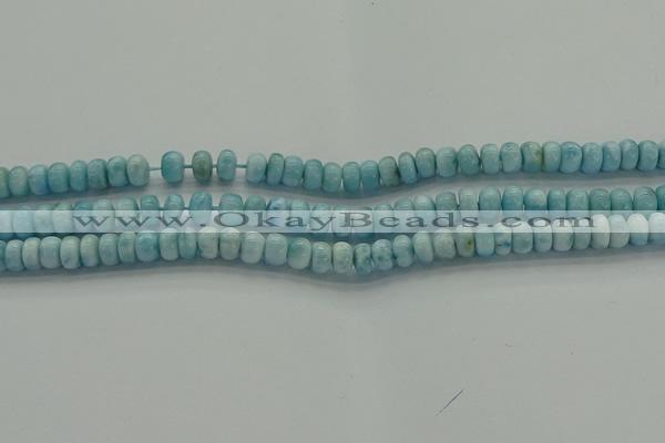 CLR78 15.5 inches 4*6mm rondelle natural larimar gemstone beads