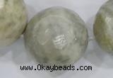 CLS04 15.5 inches 30mm faceted round large fossil coral beads