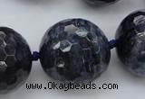 CLS12 15.5 inches 30mm faceted round large blue dumortierite beads