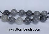 CLS251 7.5 inches 30mm round large cloudy quartz beads wholesale