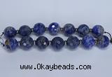 CLS304 7.5 inches 25mm faceted round large sodalite gemstone beads