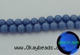 CLU106 15.5 inches 16mm round blue luminous stone beads