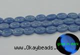 CLU143 15.5 inches 13*18mm oval blue luminous stone beads