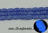 CLU204 15.5 inches 15*20mm rectangle blue luminous stone beads