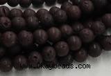 CLV201 15.5 inches 8mm round coffee natural lava beads wholesale