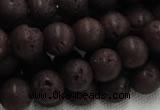 CLV205 15.5 inches 16mm round coffee natural lava beads wholesale