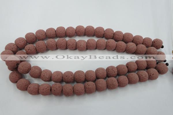 CLV362 15.5 inches 13mm ball dyed lava beads wholesale