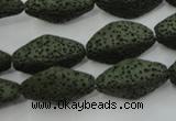 CLV397 15.5 inches 14*22mm diamond dyed lava beads wholesale