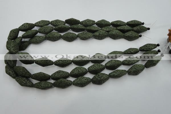 CLV397 15.5 inches 14*22mm diamond dyed lava beads wholesale