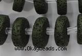 CLV411 15.5 inches 7*20mm tyre dyed lava beads wholesale