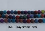 CLV524 15.5 inches 12mm round mixed lava beads wholesale