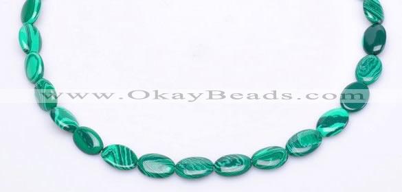 CMA01 10*13mm flat oval imitate malachite beads Wholesale