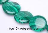 CMA07 15.5 inches 16mm coin imitate malachite beads Wholesale