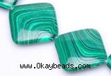 CMA10 15.5 inches 31mm rhombus imitate malachite beads wholesale