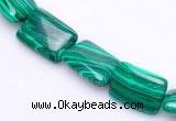 CMA22 10*14mm rectangle imitate malachite beads Wholesale