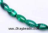 CMA28 15.5 inches 5*10mm rice imitate malachite beads Wholesale