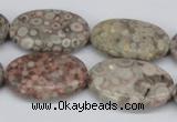 CMB17 15.5 inches 20*30mm oval natural medical stone beads