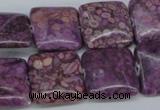 CMB39 15.5 inches 18*18mm square dyed natural medical stone beads