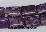 CMB40 15.5 inches 13*18mm rectangle dyed natural medical stone beads