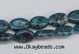 CMB46 15.5 inches 10*14mm oval dyed natural medical stone beads