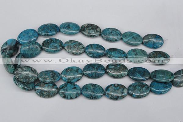 CMB50 15.5 inches 18*25mm oval dyed natural medical stone beads