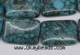 CMB58 15.5 inches 18*25mm rectangle dyed natural medical stone beads