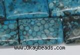 CMB59 15.5 inches 20*30mm rectangle dyed natural medical stone beads