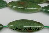 CME05 15.5 inches 15*40mm marquise green garnet gemstone beads