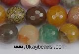 CME103 15.5 inches 10mm faceted round mixed gemstone beads