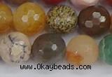 CME104 15.5 inches 12mm faceted round mixed gemstone beads