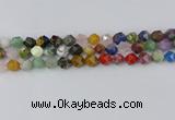 CME108 15.5 inches 10mm faceted nuggets mixed gemstone beads