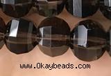 CME212 15.5 inches 7*9mm - 8*10mm pumpkin smoky quartz beads