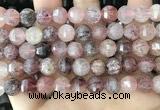 CME253 15.5 inches 10*11mm - 11*12mm pumpkin strawberry quartz beads