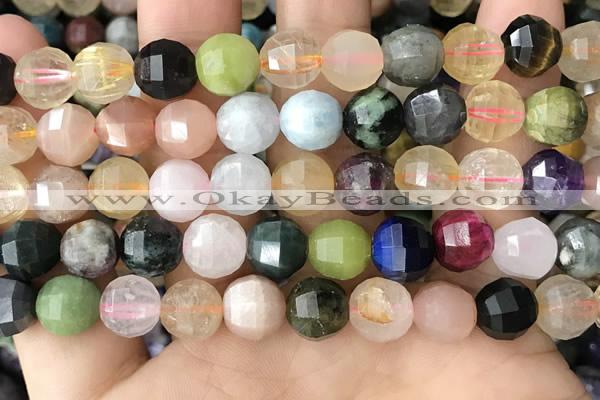 CME255 15.5 inches 10*11mm - 11*12mm pumpkin mixed gemstone beads