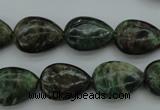 CME31 15.5 inches 12*16mm flat teardrop emerald gemstone beads