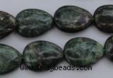 CME32 15.5 inches 15*20mm flat teardrop emerald gemstone beads