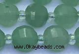 CME350 15 inches 8mm pumpkin green aventurine beads