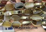 CME517 12 inches 18*28mm - 20*30mm oval banded agate beads